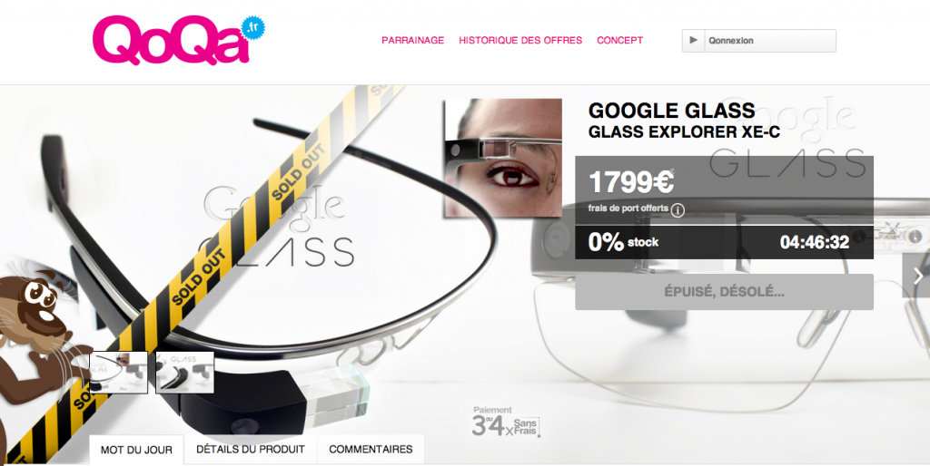 Qoqa google glass